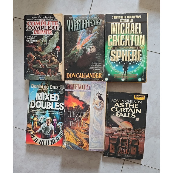 Lot of 6 VTG Chilson, Da Cruz, Crichton, Callander, Cray, Pratt & De Camp Books - Picture 1 of 4